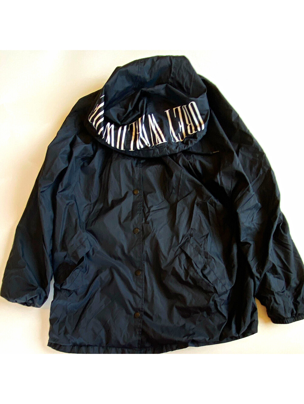 OBEY Men’s Black Hooded Button-Front Jacket with Logo Accent, Size L